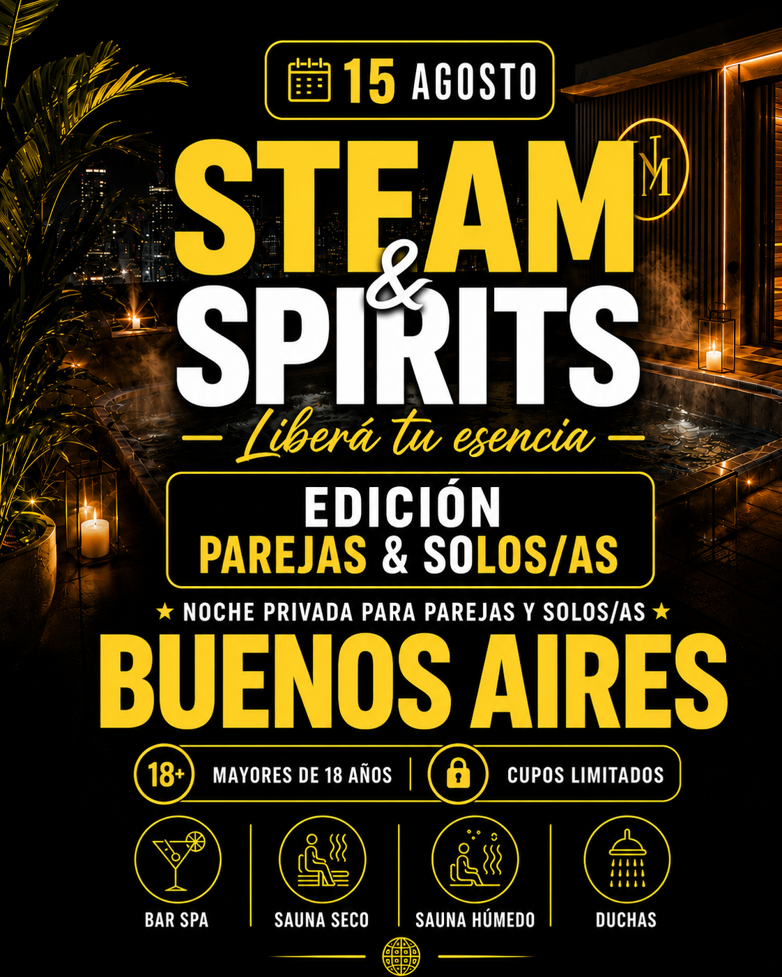 STEAM & SPIRITS-EDICION PAREJAS & SOLOS/AS- BUENOS AIRES